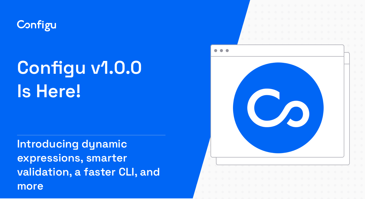 Configu v1 announcement Blog Banner